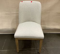 Open Box: Layton Upholstered Side Dining Chair - Performance Boucle Oatmeal, Seadrift Legs