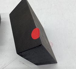 Open Box: Pearce Upholstered Furniture Block Wood Feet , Set of 4 - Warm Black