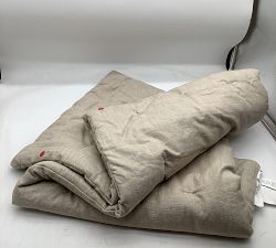 Open Box: Quilted Sofa Topper, Medium - Linen Oatmeal