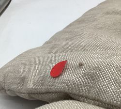 Open Box: Quilted Sofa Topper, Medium - Linen Oatmeal