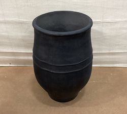 Open Box: Sienna Fiberstone Planter, Large (24") - Charcoal