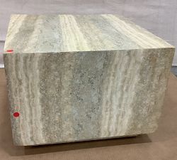 Open Box: Sorrento Square Marble Bunching Coffee Table (22") - Travertine
