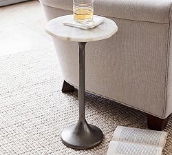 West Round Metal Accent Table (12")