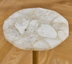 West Round Metal Accent Table (12")