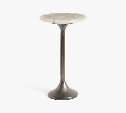 West Round Metal Accent Table (12")