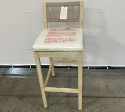 Open Box: Indio Coastal Outdoor Bar Stool (30") - Oat Rope &amp; Biscotti