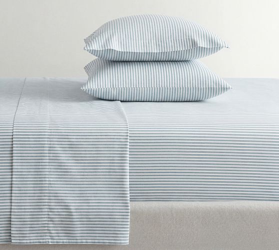 Wheaton Striped Percale Sheet Set by Pottery Barn
