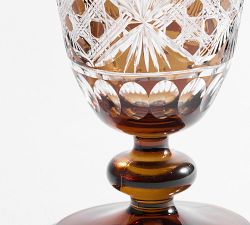 Antique Cut Glass Goblets - Set of 4