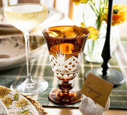 Antique Cut Glass Goblets - Set of 4