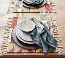 Rustic Speckled Handcrafted Terracotta Dinner Plates - Set of 4