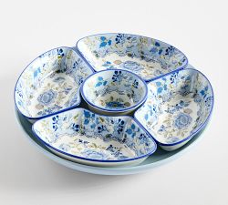 Kravet Arboretum Stoneware Multi-Condiment Server