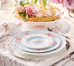 LoveShackFancy Garden Floral Porcelain Dinner Plates - Set of 4