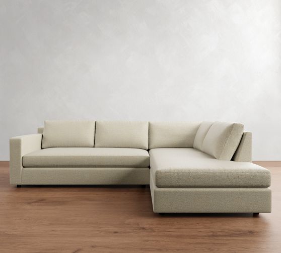 Pacifica Wide Arm Return Bumper Sectional (105"-109") by Pottery Barn