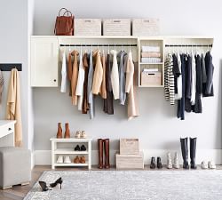 Aubrey Shelf with Closet Rail (30"-48")