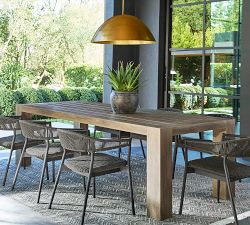 Rockport Metal Rectangular Outdoor Dining Table (76"-96")