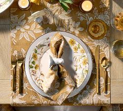 Figural Turkey Stoneware Napkin Rings - Set of 4