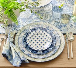 Kravet Jardin Stoneware Appetizer Plates -  Mixed Set of 4