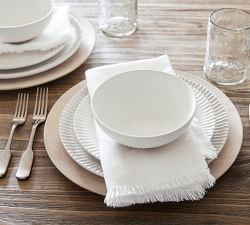 Ridge Textured Stoneware Salad Plates