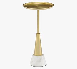 Wellesley Round Marble Accent Table (11")