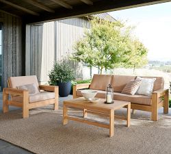 Malibu Teak Grand Outdoor Sofa (97")