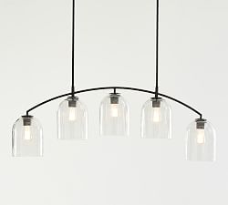 Malone Recycled Glass Arc Chandelier (47")