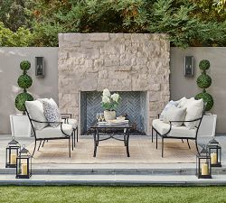 Riviera Metal Rectangular Outdoor Coffee Table (48")