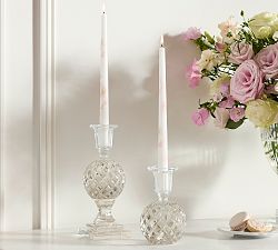 LoveShackFancy Cut Glass Ball Candle Holder