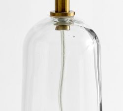 Marlo Clear Glass Table Lamp with Kravet Shade (26")