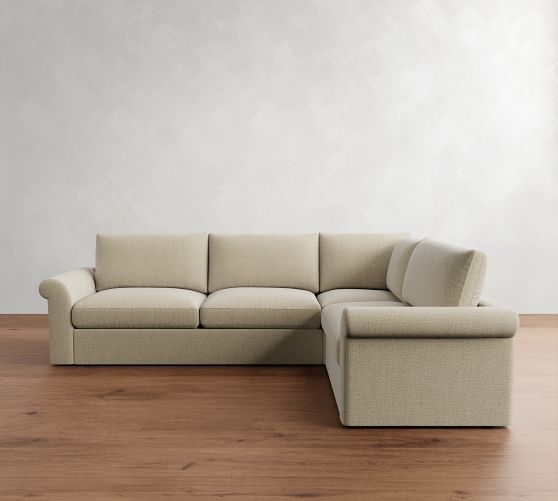 Westwood Roll Arm 3-Piece Sectional (124") by Pottery Barn