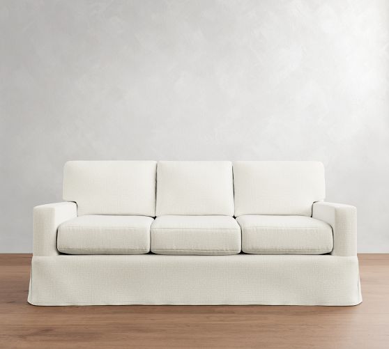 Buchanan Modern Square Arm Slipcovered Sleeper Sofa (54"-84") by Pottery Barn