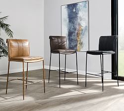 Eugina Leather Bar &amp; Counter Stools