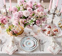 LoveShackFancy Garden Floral Porcelain Dinner Plates - Set of 4