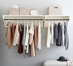 Aubrey Shelf with Closet Rail (30"-48")