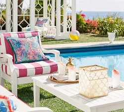 Lilly Pulitzer Fan Sea Pants Printed Outdoor Pillow