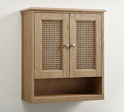 Open Box: Sausalito Wall Cabinet (24"W) - Seadrift, Satin Nickel Pulls