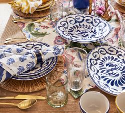 Puebla Porcelain Wide Rim Serving Bowl