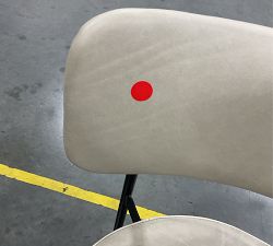 Open Box: Maison Leather Counter Height Stool - Statesville Pebble, Antique Bronze Legs