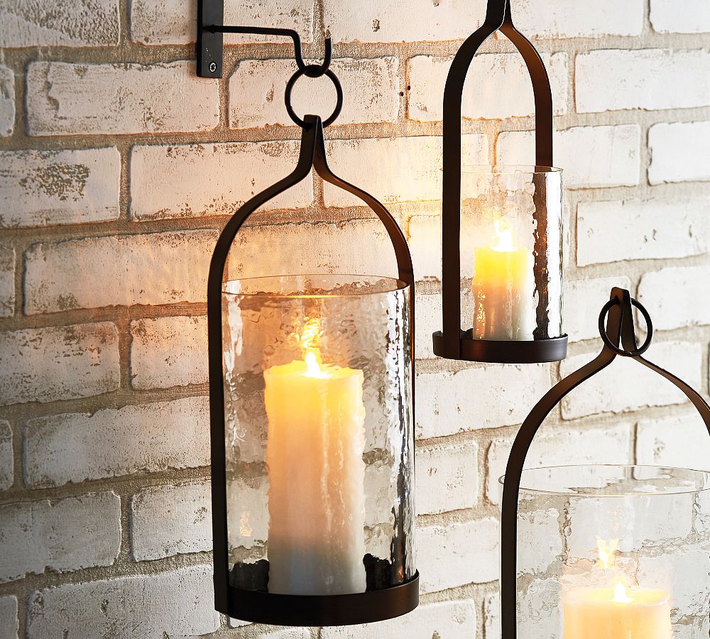 Sandra Hammered Glass Sconce by Pottery Barn