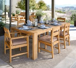 Malibu Teak Rectangular Grand Outdoor Dining Table (98")