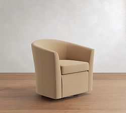 Open Box: Hyde Swivel Chair - Performance Everydayvelvet™ Camel