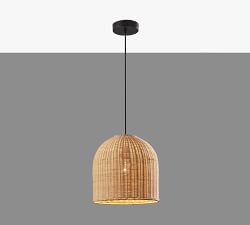 Silvia Handwoven Rattan Pendant (12")