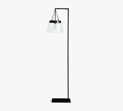 Caldwell Flared Recycled Glass Floor Lamp (65")