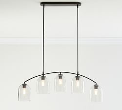 Malone Recycled Glass Arc Chandelier (47")