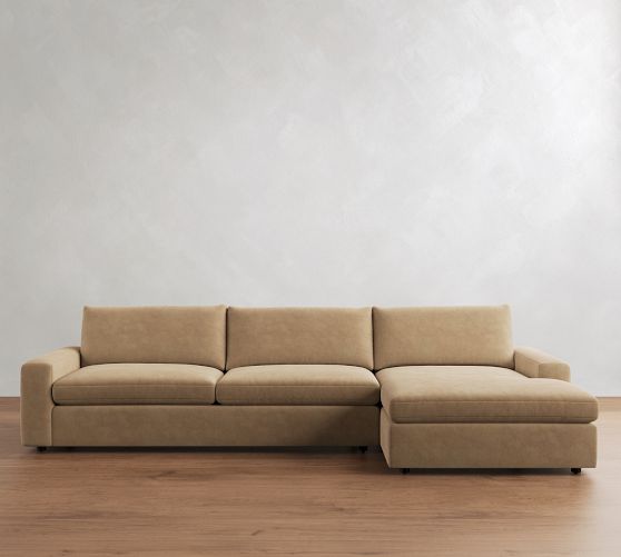 Sierra Leather Chaise Sectional (139"-154") by Pottery Barn