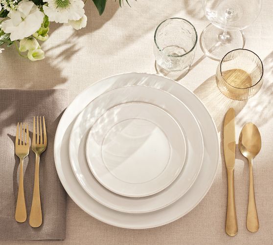 Cambria Handcrafted Stoneware Appetizer Plates - Set of 4 by Pottery Barn