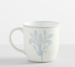 Chambray Tile Stoneware Mugs - Set of 4