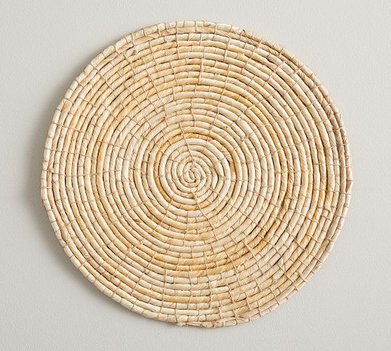 Wynne Coil Handwoven Abaca Charger Plate by Pottery Barn