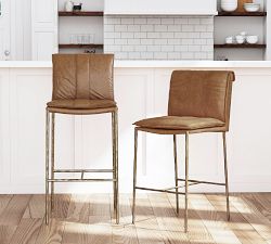 Eugina Leather Bar &amp; Counter Stools