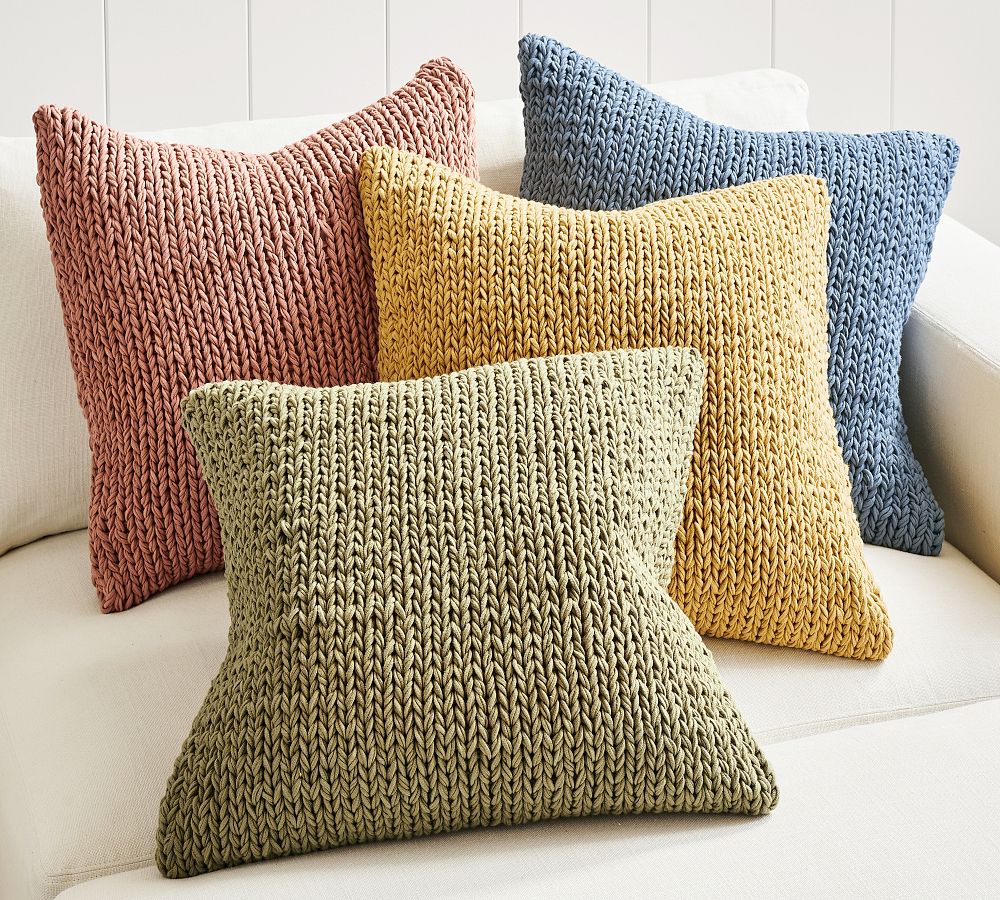 Chunky Sweater Handknit Pillow Cover by Pottery Barn