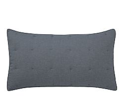 Open Box: Belgian Flax Linen Comforter Sham, King, Set of 2 - Steel Blue
